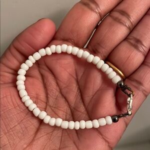 Elegant White Beaded Bracelet